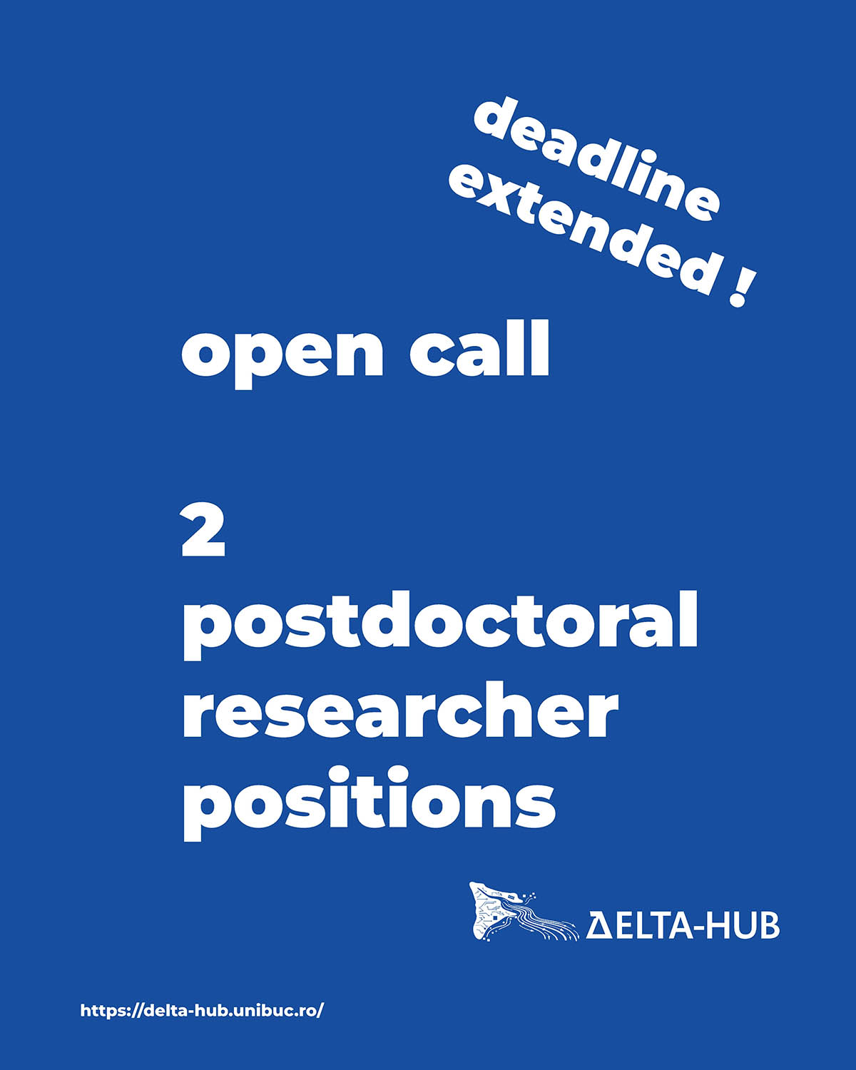 Extended Deadline: Postdoctoral Researcher Positions at DELTA-HUB
